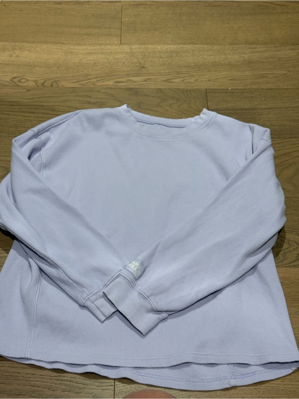 Daily drills Lavender Ribbed thermal Sweatshirt